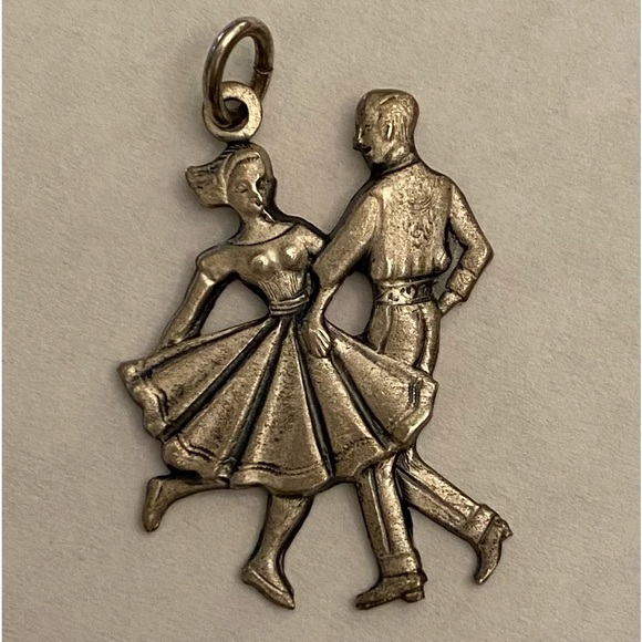 Jewelry - 1960’s Vintage Sterling MK Dancing Couple Charm